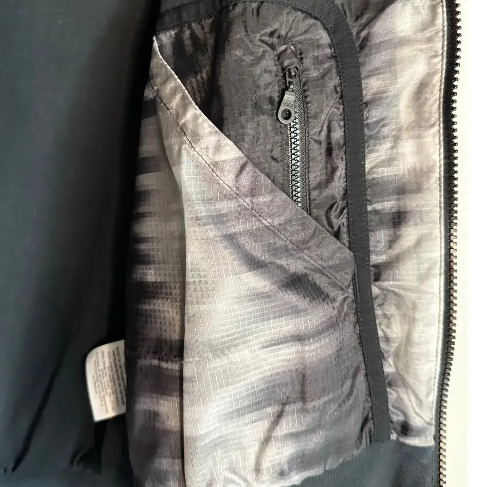 Nike Women's Small Bomber Jacket Black Gray Full Zip